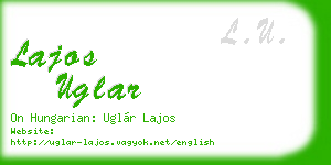 lajos uglar business card