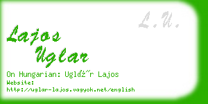 lajos uglar business card